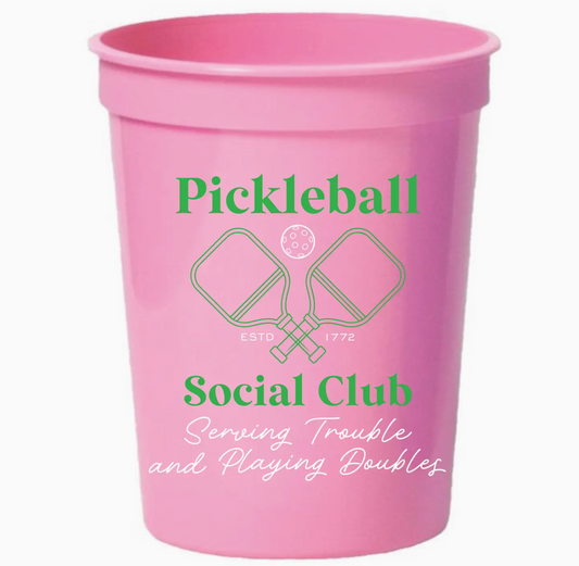 Pickleball Social Club Stadium Cups - Set of 6